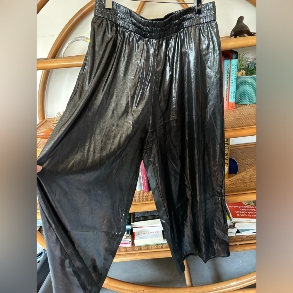Wayf x Jordan Sloan wide leg metallic pants - Picture 3 of 5